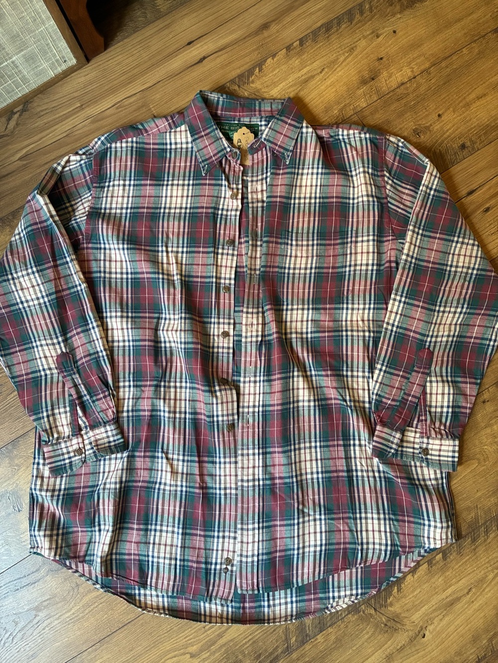 Abercrombie & Fitch “The Big Shirt” Red, Green and White Plaid Button-Down- XL